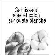 Matelas garni soie - coton et ouate blanche